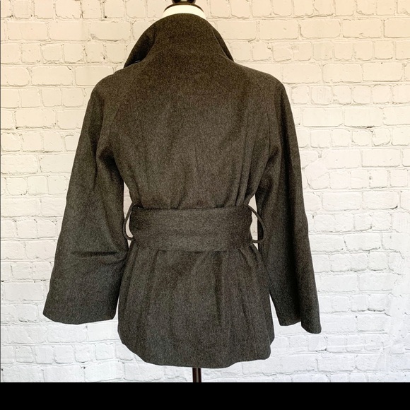 Zara Woman Pea Coat - Charcoal Grey - Picture 5 of 7